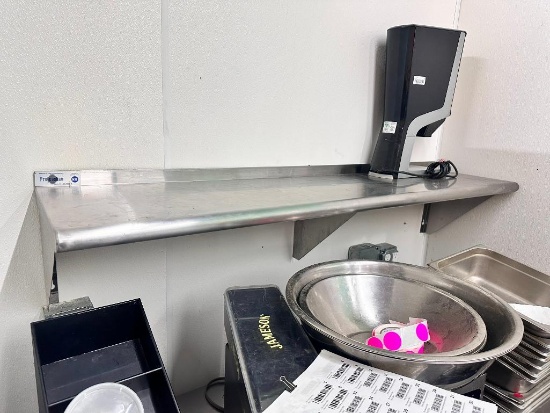Profeeshaw NSF Stainless Steel Wall-Mount Shelf, 60in x 14in, Model: PR-WMS1460