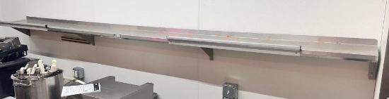 John Boos 12ft Long Wall-Mount Stainless Steel Shelf, 12in x 12ft