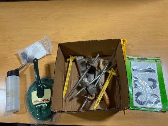Dash Duster, Oil Can, Stakes, House Numbers, Misc. Tools