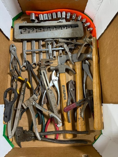 Craftsman Socket Set, Craftsman Wrenches, Misc. Hand Tools, Various Pliers
