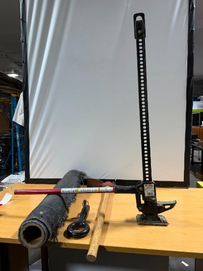 Hi-Lift Jack, Pintle Hitch, Pick Axe, Roll of Mesh