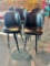Lot of 4 Swivel Bar Stools w/ Padded Seats & Seat Backs, Metal Bases, Sold 4 x's High Bid