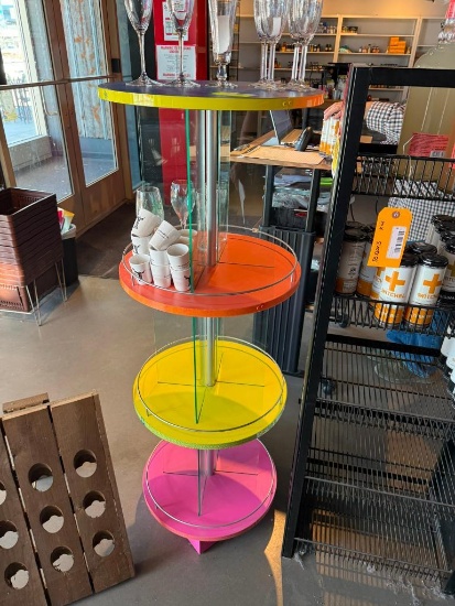 Bright Color Round Retail Merchandiser, 53in H x 18in Dia.