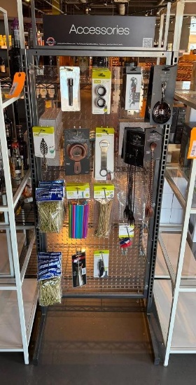 Adjustable Metal & Wire Grid Merchandising Unit, 60in x 24in (Contents Not Included)