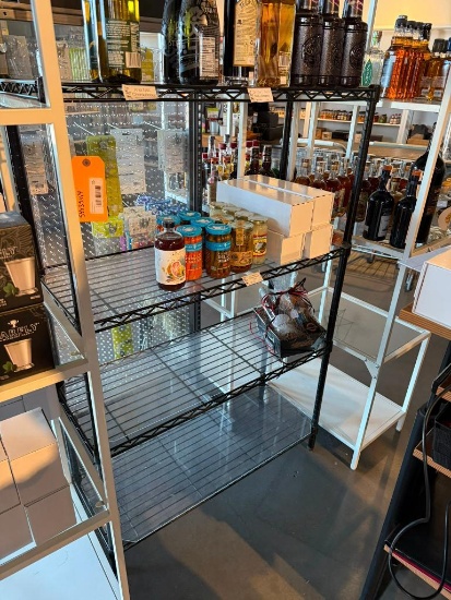 Black Epoxy Metal Dunnage Shelving Rack, 55in x 36in x 14in