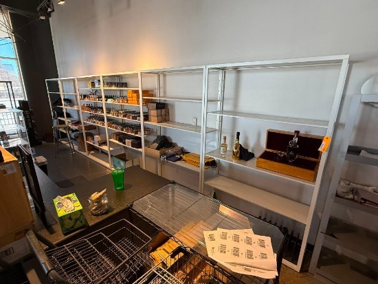 Lot of 6 Metal Shelving Units, 76in x 48in x 14in ea. - Sold 6x's High Bid