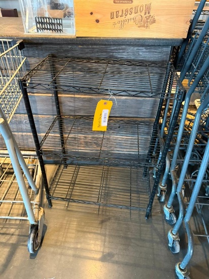 Black Epoxy Metal Dunnage Shelving Rack, 30in x 24in x 14in