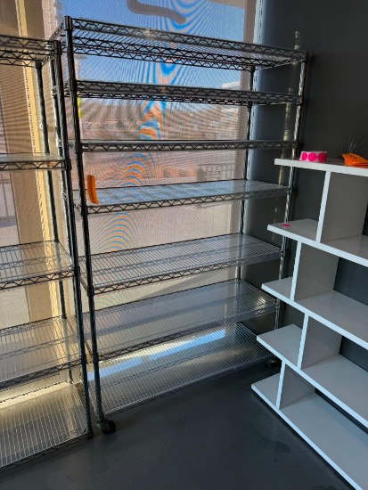 Mobile NSF Chrome Shelving Unit, 75in x 48in x 18in