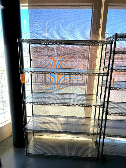 NSF Chrome Shelving Unit, 75in x 48in x 18in