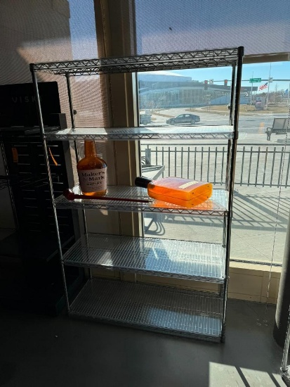 NSF Chrome Shelving Unit, 75in x 48in x 18in