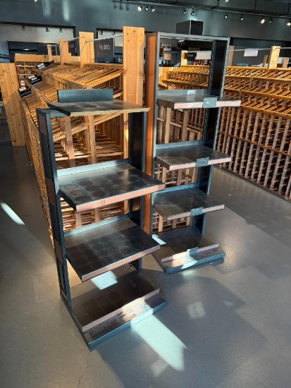 Pair of Retail Shelving Units, 66in x 20in x 14in, All for One Bid