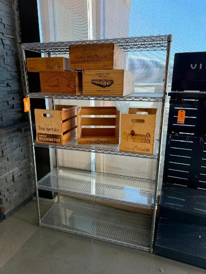 NSF Chrome Shelving Unit, 75in x 48in x 18in