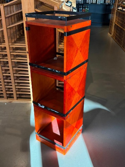 Wood Cube Style Upright Retail Merchandising Shelving Unit, 46in H