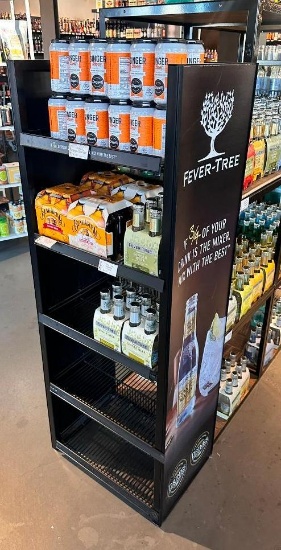 Lot of 2 Fever Tree Metal Merchandiser Shelving Units w/ Adjustable Shelves 55in x 20in x 15in