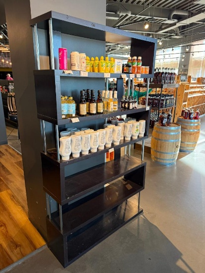 Contemporary Merchandising Shelving Unit or Bookcase, 75in x 44in x 12in