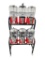 New LYPC & American Six-Head Candy Gumball Machine on Mobile Base w/ Keys, .25