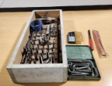 Misc. Router or Shaper Bits, Allen Wrenches, Drill Bits, Taps, See Images for Detail