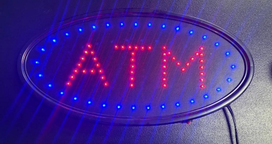ATM LED Sign 18" x 7"