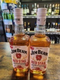 Lot of 2 Jim Beam Red Stag Black Cherry Kentucky Straight Bourbon Whiskey 750ml