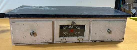 Antiseptic Sterilizer Wood Cabinet, 3-Drawers