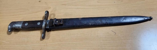 WWI Era Swiss Waffenfabrik Neuhausen No. 470463 Bayonet Knife & Sheath