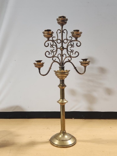 Brass Candelabra 5-Candle Candle Holder