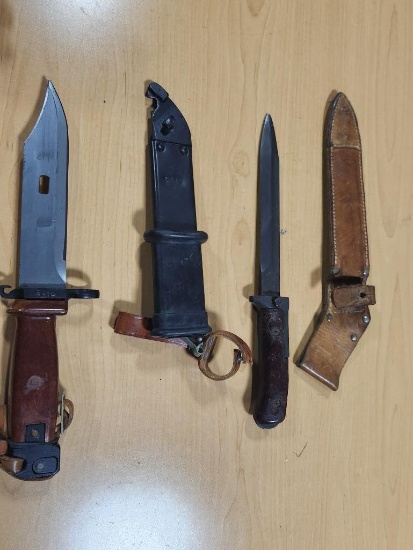 Pair of War Era Bayonets w/ Sheaths