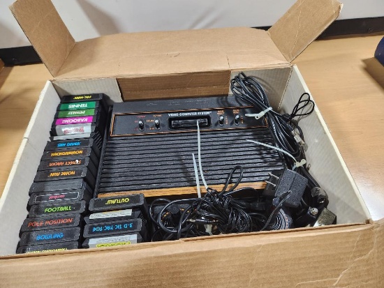 Original Atari 2600 Video Game System w/ Games, Appears to be Complete