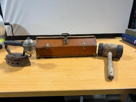 Tool Box, Mallet, Steam Iron