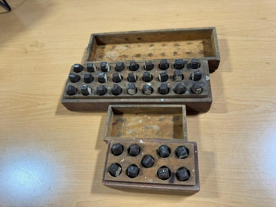 Pair of Machine Made Steel Figure and Steel Letters, Miller Falls Tools