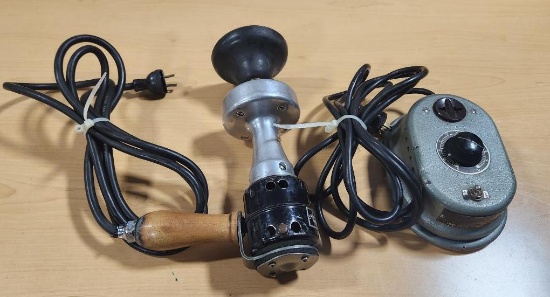 Vintage Battle Creek Massage Vibrator w/ Vintage Travel Case Bag
