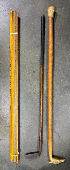 Yardsticks, Hickory Golf Club, Walking Stick