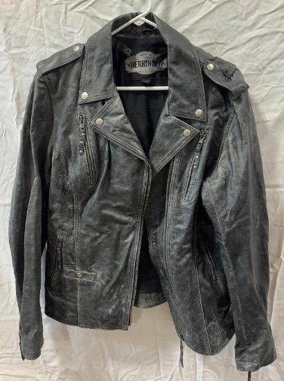 Vintage Motorcycle Jacket, Size XL, by Derringer