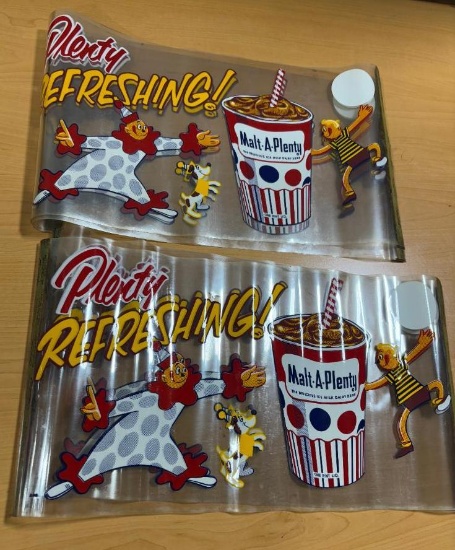 NOS Window Decal Advertising for Malt-A-Plenty