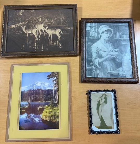 Four Vintage Framed Prints or Photos