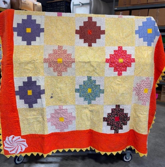 Pair of Quilts, 80in Square, and 85in x 82in