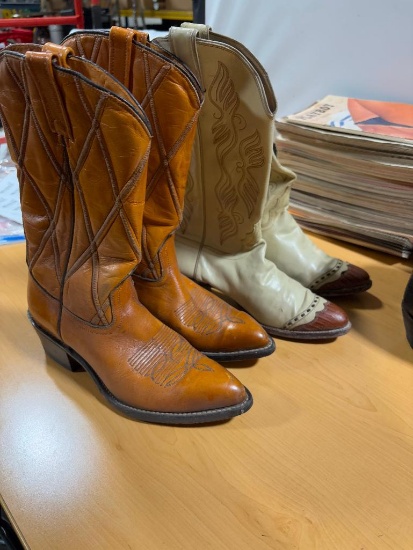 2 Pair of Leather Cowboy Boots