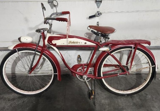 Vintage c. 1949 Schwinn DX Beach Cruiser Bicycle, Older Repaint