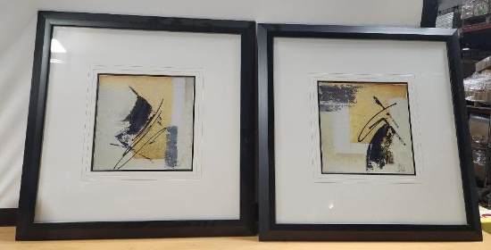 Pair of Framed Contemporary Art Prints