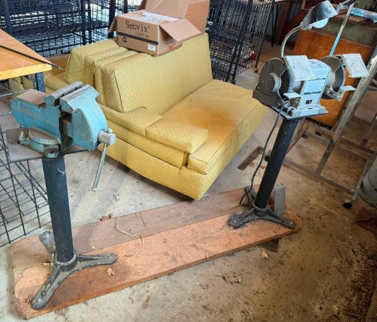Wilton Bench Vise and Sears 3/4 Horse Power Bench Grinder