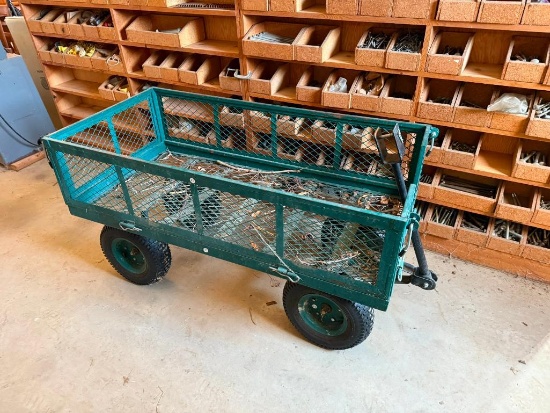 48in Metal Mesh Cart