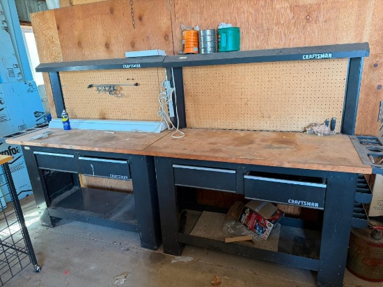 Pair of Metal Workbenches
