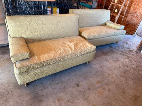 Vintage Couch, Parts of Cushion Show Wearing and Some Cracking, See Pictures
