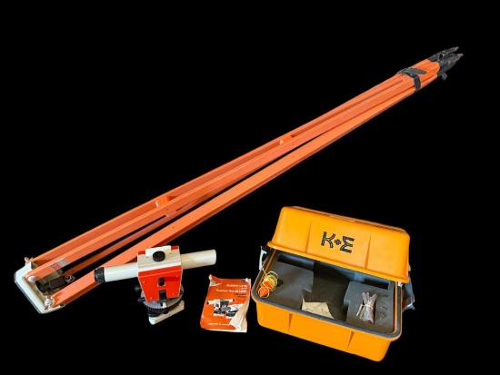 Keuffel & Esser Builders Level and Builders Transit-Level, Complete w/ Manual & Case