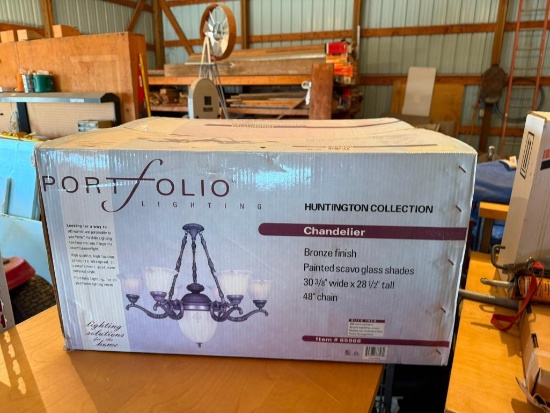 Portfolio Lighting Chandelier, Bronze Finish