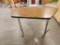 Lot of 5, Four Sided Work Tables, 2 Styles, Wood Grain and Speckled Formica Tops