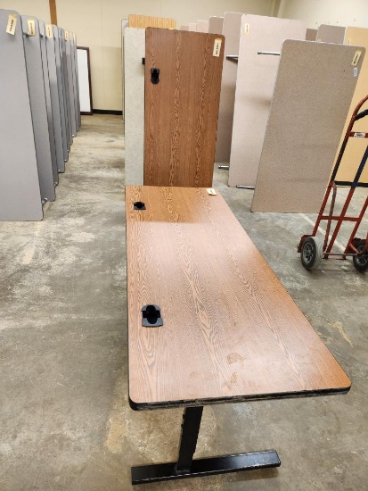 Lot of 9 Various Work Tables, Adjustable Height, 60in x 24in, Buyer Doesnt Have to Take All
