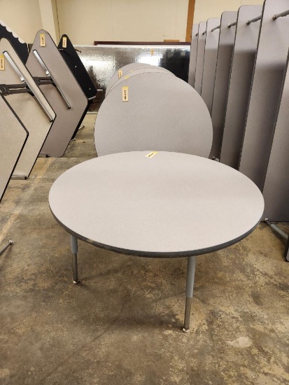 Lot of 5, Round 42in, Adjustable Height Tables, 5x's $