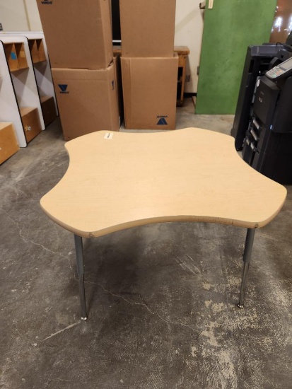 Lot of 2, Turtle Shaped Student Station Work Tables, Adjustable Height