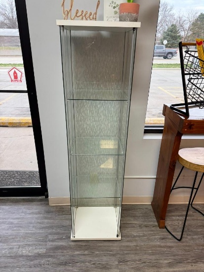 Tall Glass Display Case, 65in H